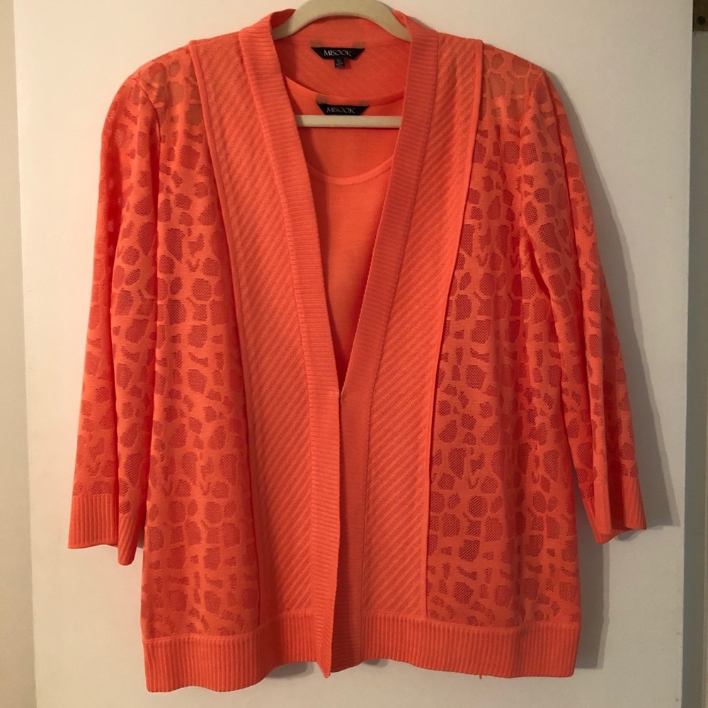 Misook sweater and shell